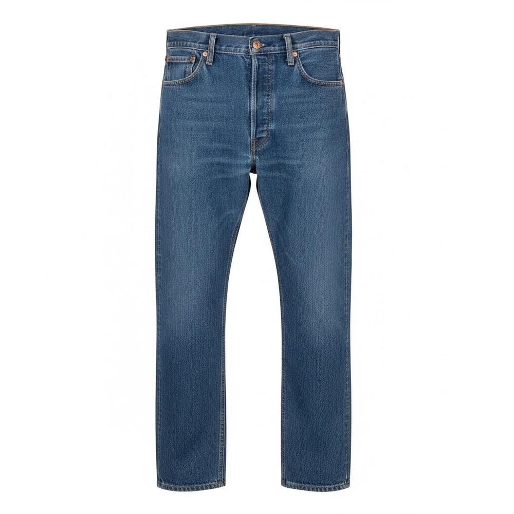 Levis 501 Jeans Mens 36x27 Blue Denim Regular Fit Straight Leg Button Fly